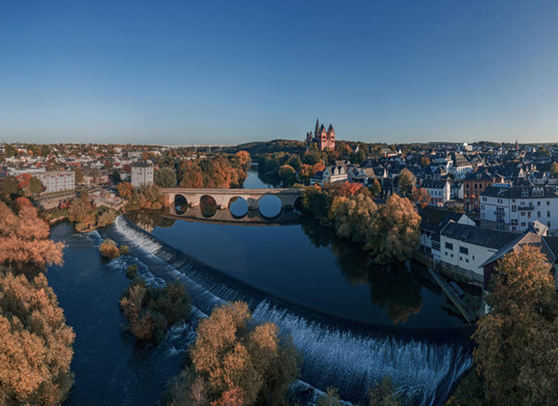 Blick über Limburg aus der Luft